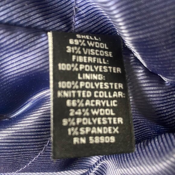 Murano Wool Blend Jacket Mens L Black Full Zip Dress Coat Lined - Picture 7 of 13